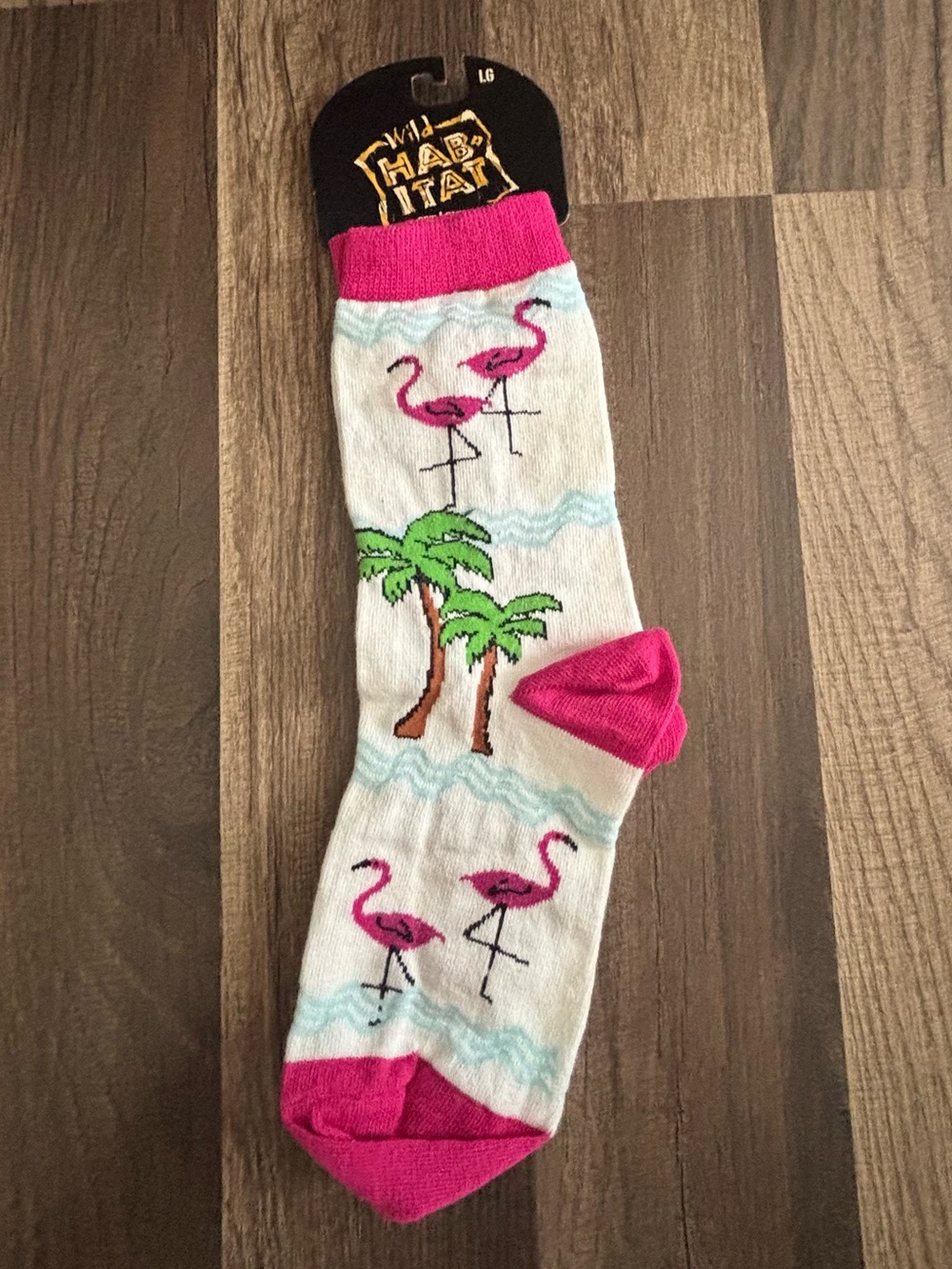 With habitat women's socks flamingo palm trees